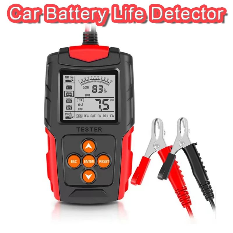 

Car Battery Life Tester 12V 24V Diagnostic Battery Internal Resistance LCD Digital Charging Scanner Analyzer Inspection Tools