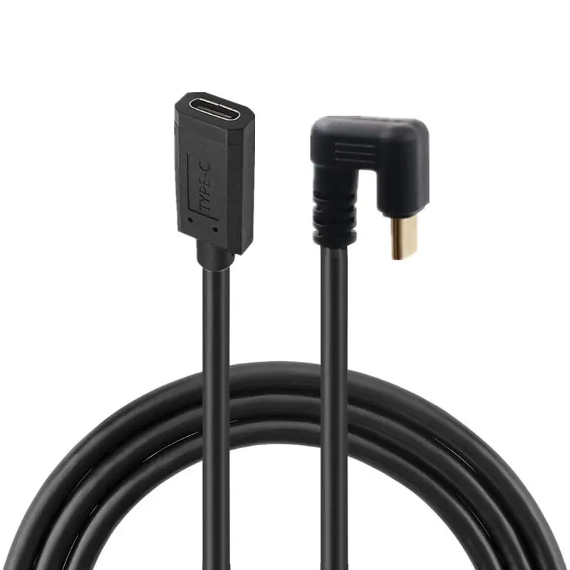 Gold Plated USB3.1 Type-C Male And Female Charging Data Cable 10Gbps 4K 60Hz U-Shaped Elbow Vehicle Connection Cable