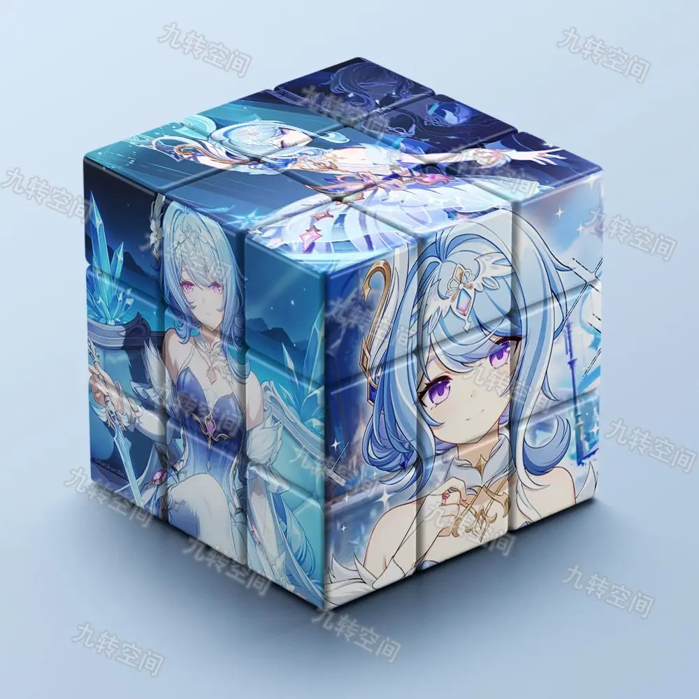 Magic Cube Unzip Anime Genshin Impact Odette Spessiva  Stress Relief Puzzle Professional Smooth Speed Game Birthday Gifts view 3