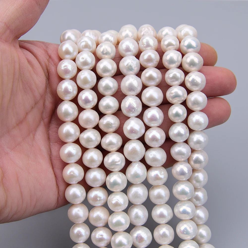 

APDGG Cultured White Keshi Edison Pearl Loose Beads 15.5'' Stran Jewelry DIY Supplies