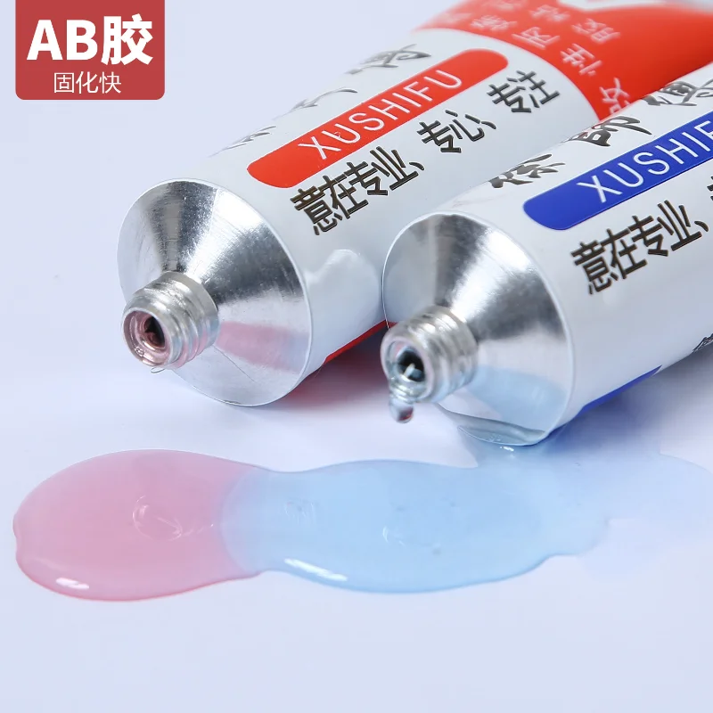 40g+40g Liquid AB Glue 302 Metal Wood Fabric Rubber Leather Plastic UV Adhesive Universal Cyanoacrylate Epoxy Glue Strong Super