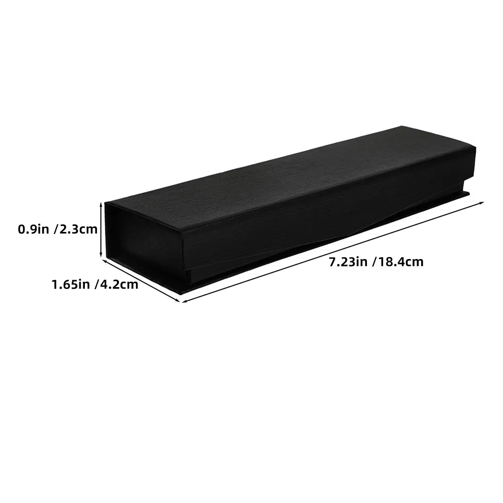 10Pcs Stylish Black Pen Present Box Flip Lid Design for Ballpoint Fountain Signature Pens Business Gift Office Storage
