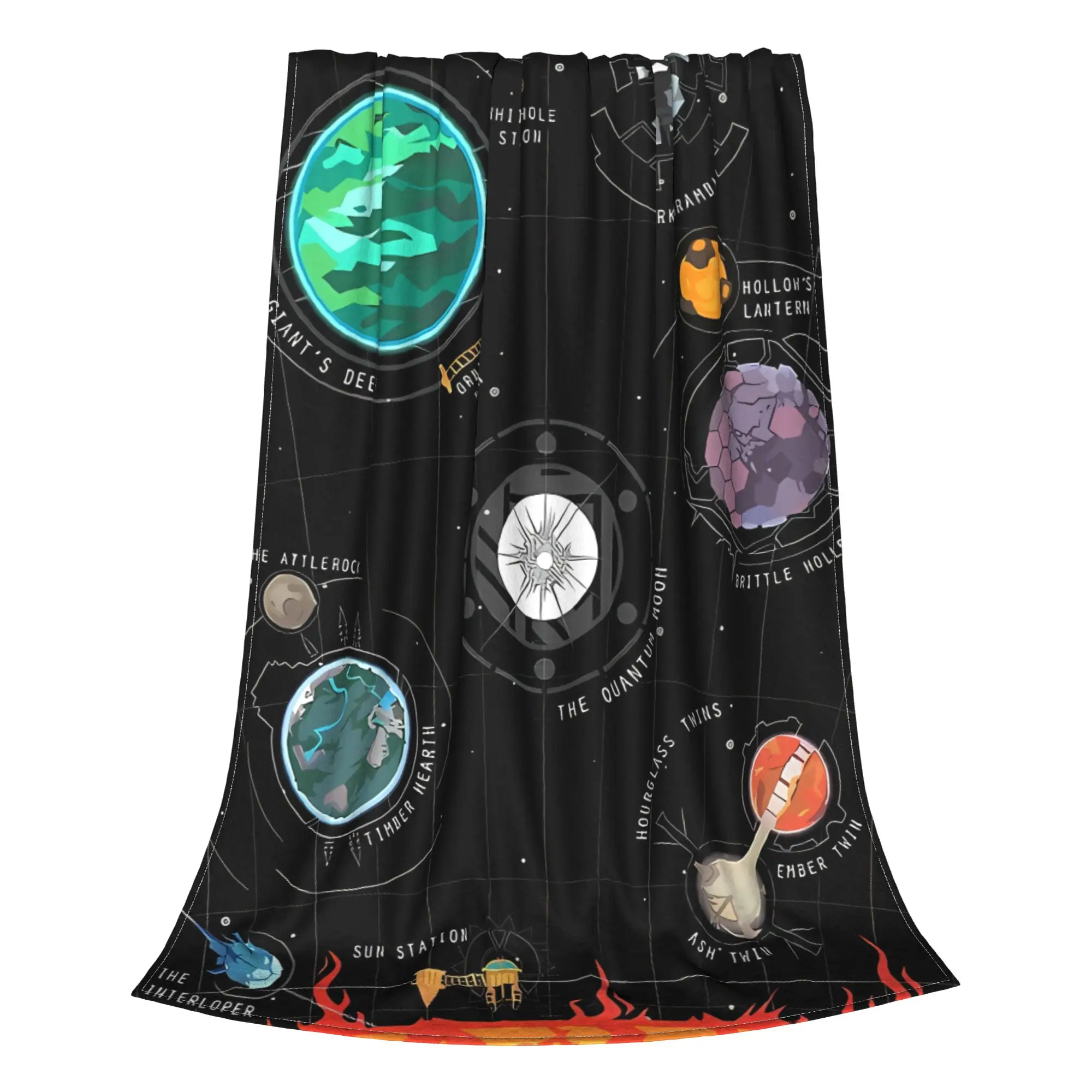 1PC Home Cutecore System Outer Wilds Blanket Super Cosy Plush Home Living Room Sofa Halloween