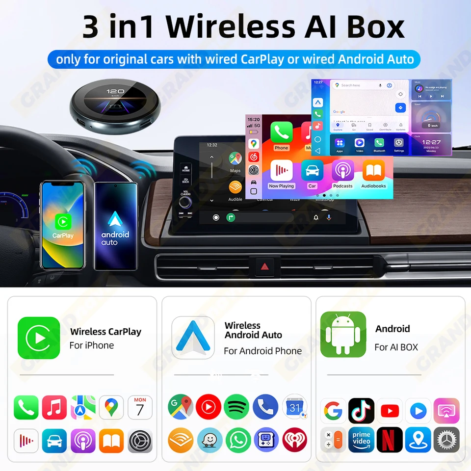 CarPlayAI BOX Android GPS付「CARPLAY9AI.A」 Motorcycle CarPlay/Android Auto Touchscreen – fbinse