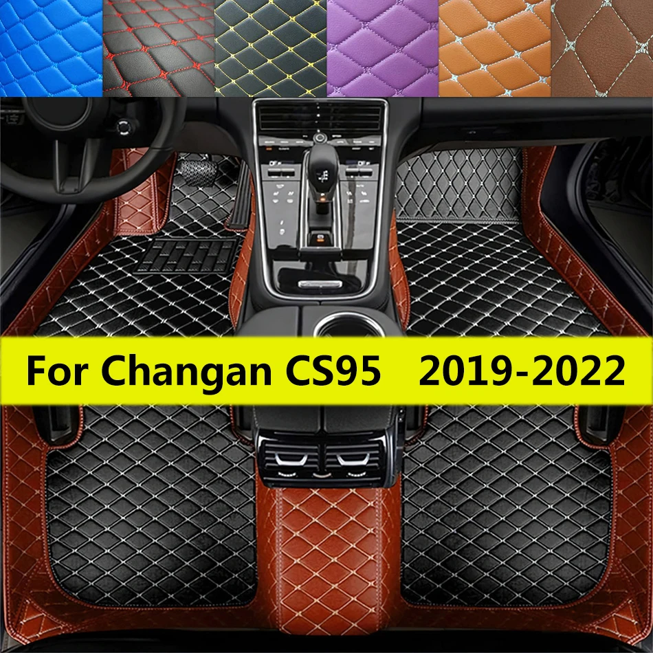 

7 Seater Car Floor Mats For Changan CS95 2019 2020 2021 2022 Auto PU Leather Foot Pads Carpet Accessories Interior Vehicle Matts