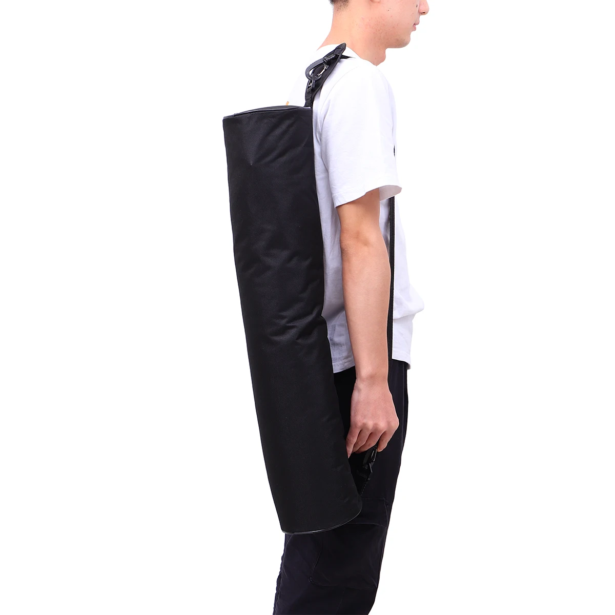 

Storage Bag Yoga Gym Bags for Women Outdoor Mat Canvas Zip Sports Black Tote with Holder