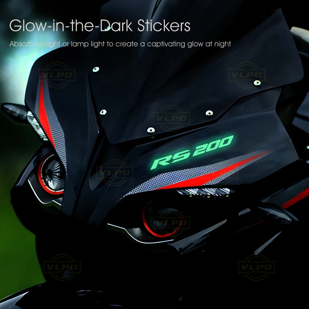 Motorcycle Stickers Waterproof Decal for Bajaj Pulsar RS200 Sticker RS 200 200RS Accessories 2022 2023 2024 2025