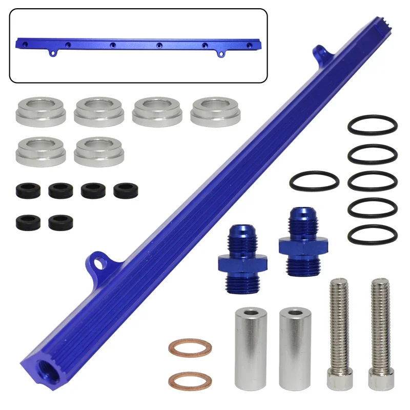 High Flow Injector Rail Fits For Nissan Skyline R32 R33 ECR33 RB25 RB25DET Engines GT-R GTS Turbo 1994-2001 Black/Blue