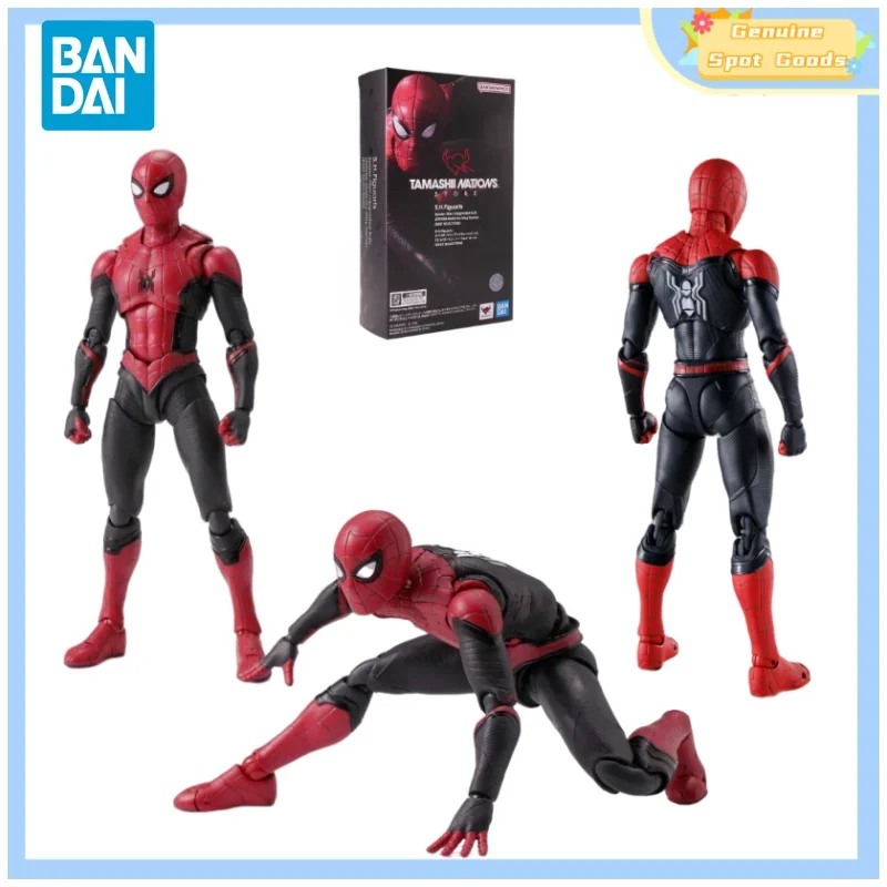 

Genuine Bandai TAMASHII NATIONS SHF Spider Man No Way Home Upgradod Suit Best Selection Anime Action Figures Model Figure Gift
