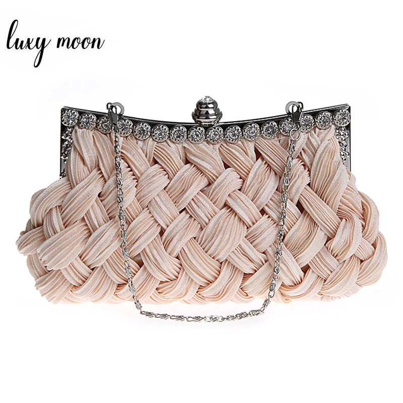 

Hot spring Evening bag weave clutch bags woman handbag Silk Elegant Dinner Ladies' Bag Evening Bag High-grade Handbag EB003