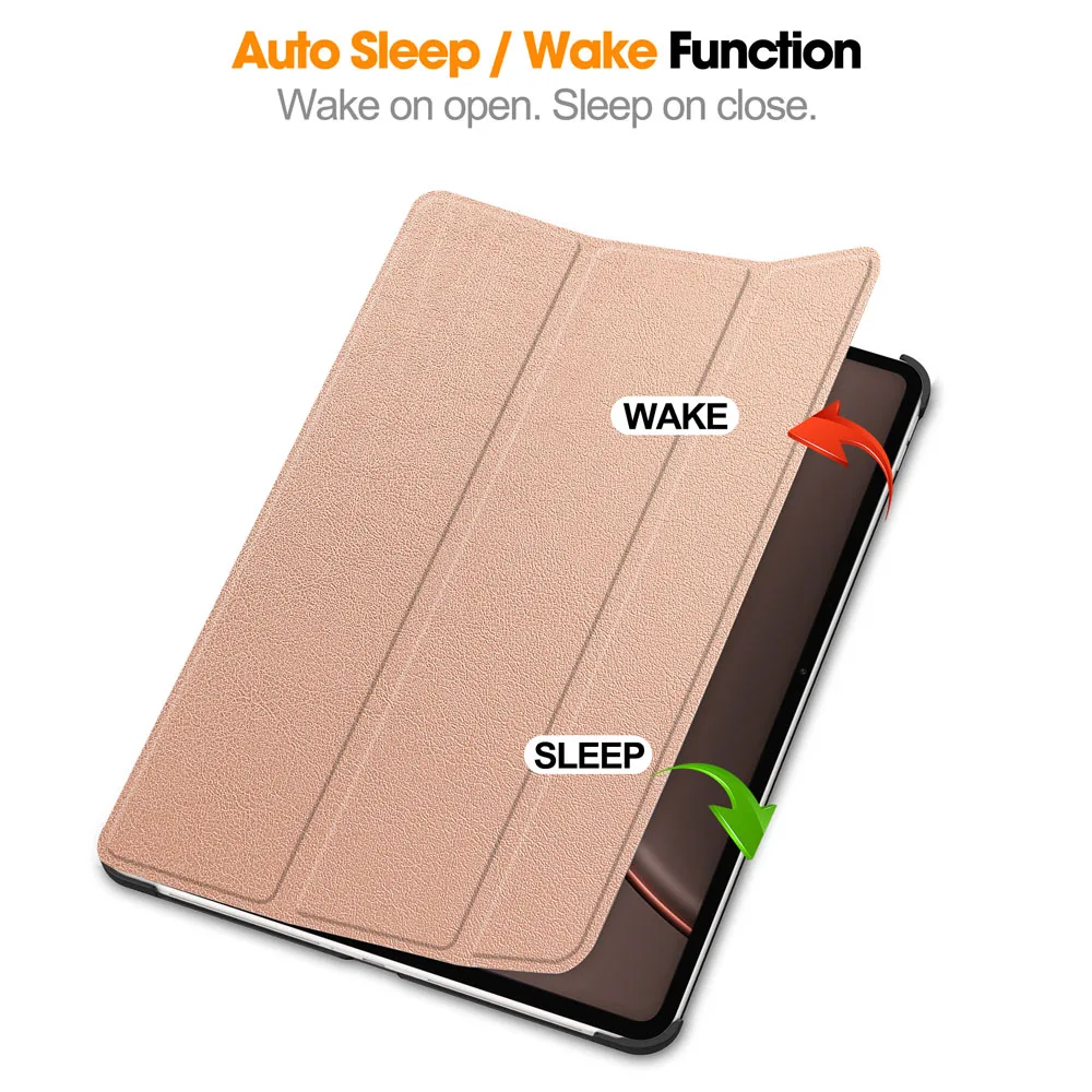 For OnePlus Pad 4 2026 13.2 inch Case Tri‑Fold Stand Hard Shell Auto Sleep/Wake Anti‑Drop Shockproof Protective Tablet Cover