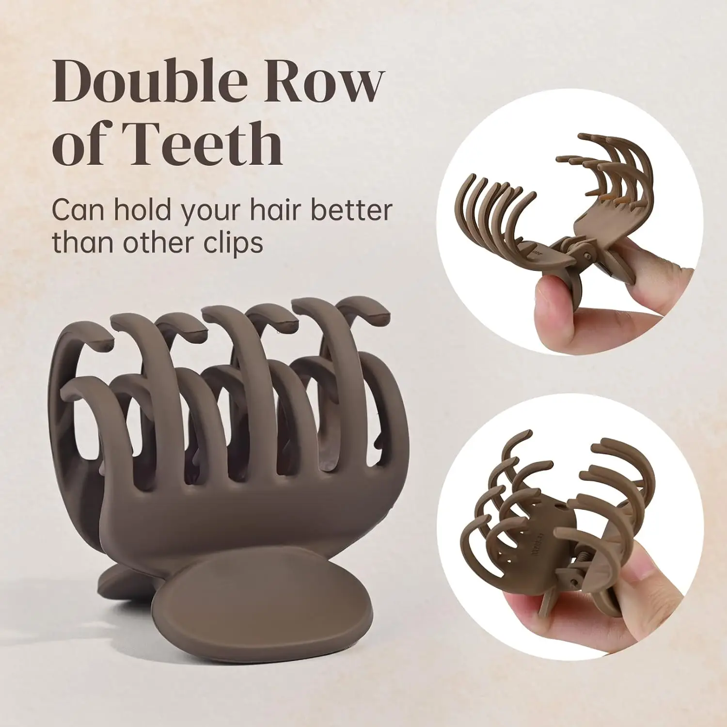 3/12pcs Double row tooth clip Small claw clip for thin hair 1.6 inches (about 4 cm) medium matte non-slip short hair accessories