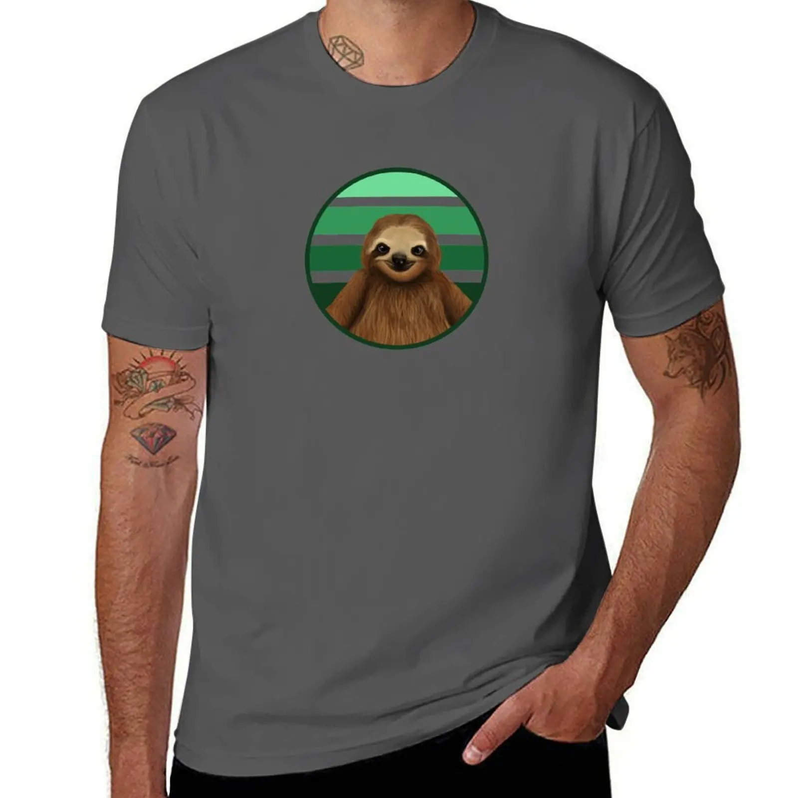 Sloth green T-Shirt Quick Dry Sports Short Sleeve Tee