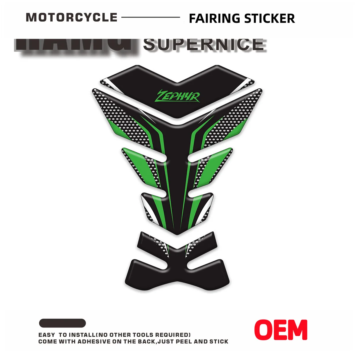 Motorcycle Tank Pad Protector Sticker Fish Bone Decal for ZR750 ZEPHYR ER-5 Z750S ZX-25R