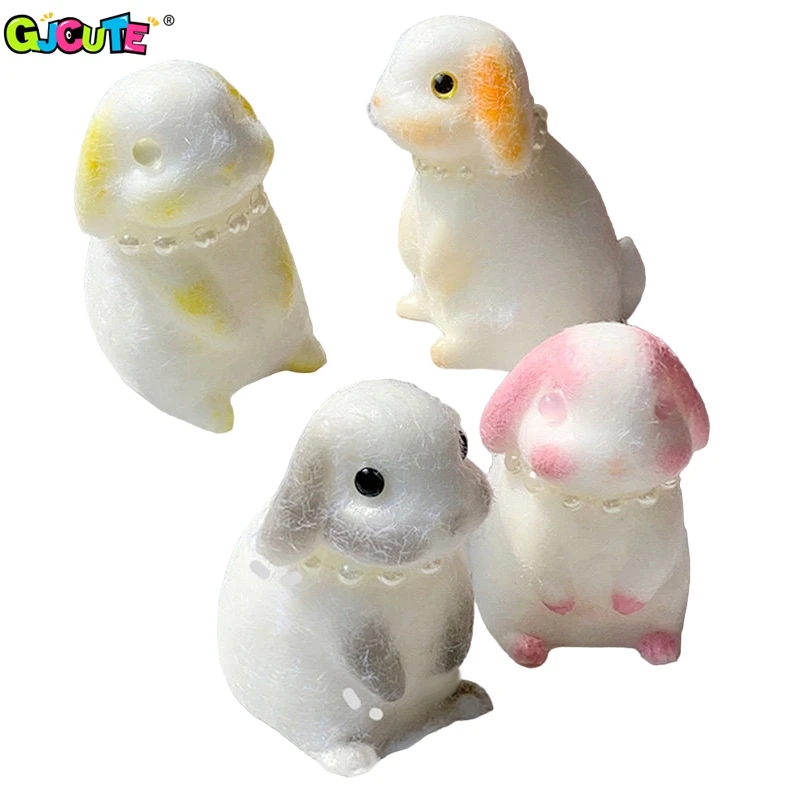 

Cartoon Rabbit Mochi Soft Rubber Stress Release Toy Cute Pinching Slow Rebound Decompression Vent Toys Hand Relax Squishy Toy