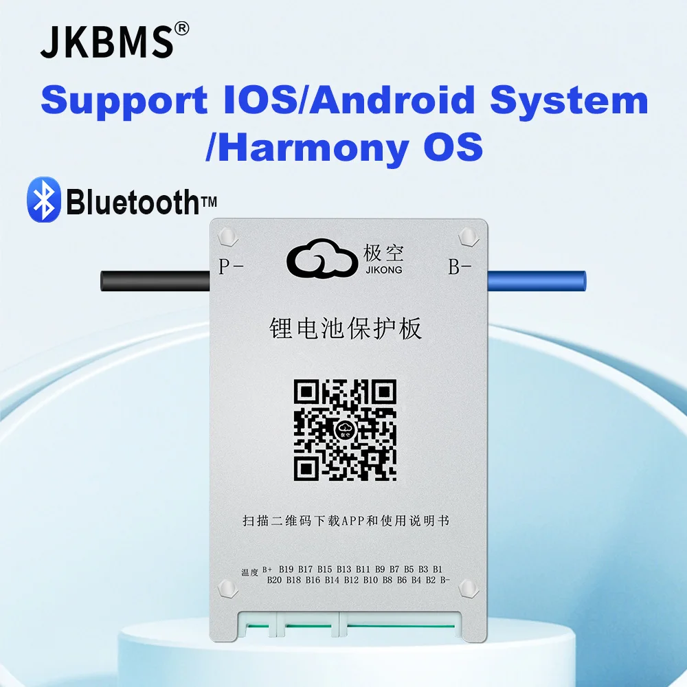 JKBMS Smart 0.6A Active Balance 60A BMS 8S 9S 10S 11S 12S 13S 14S 15S 16S 17S 20S 24S Li-Ion LTO 18650 Battery Lifepo4 Battery