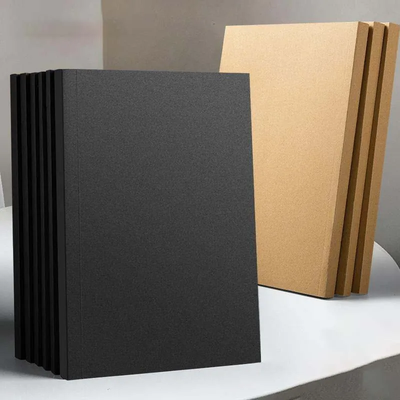 Thickened kraft Simple Noteboox Horizontal Line/Blank Notebook Office School Student Gift 256 Pages/book