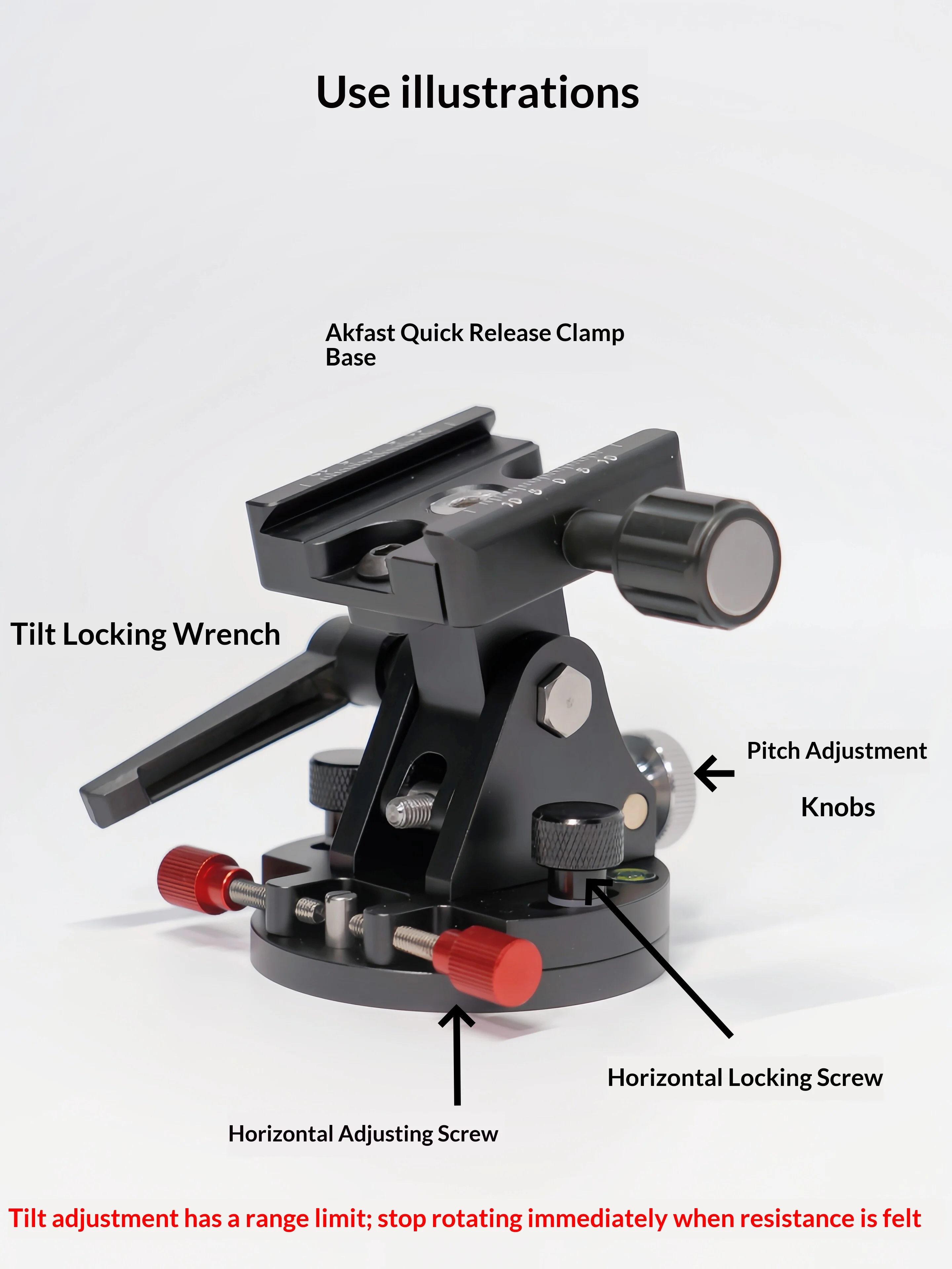 S50 All Metal Equatorial Precision Latitude Adjustment Bracket 60°Adjustable High-Precision Fine-Tuning Bracket with 3/8