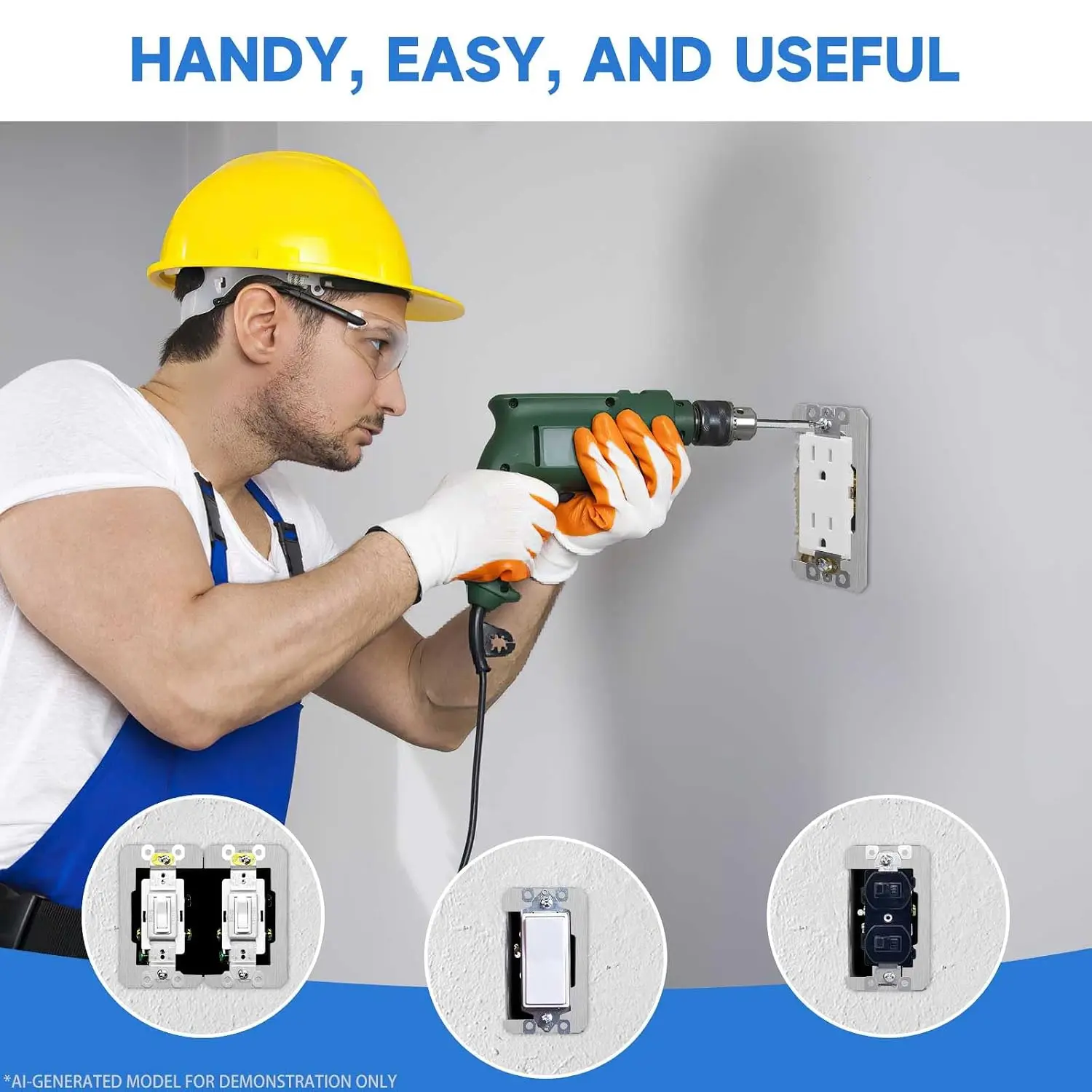5Pcs Electrical Outlet Wall Plate Shims, Metal Flat Leveling Shim Pads, Fix Loose Socket & Electrical Box, Electrical Repair Acc