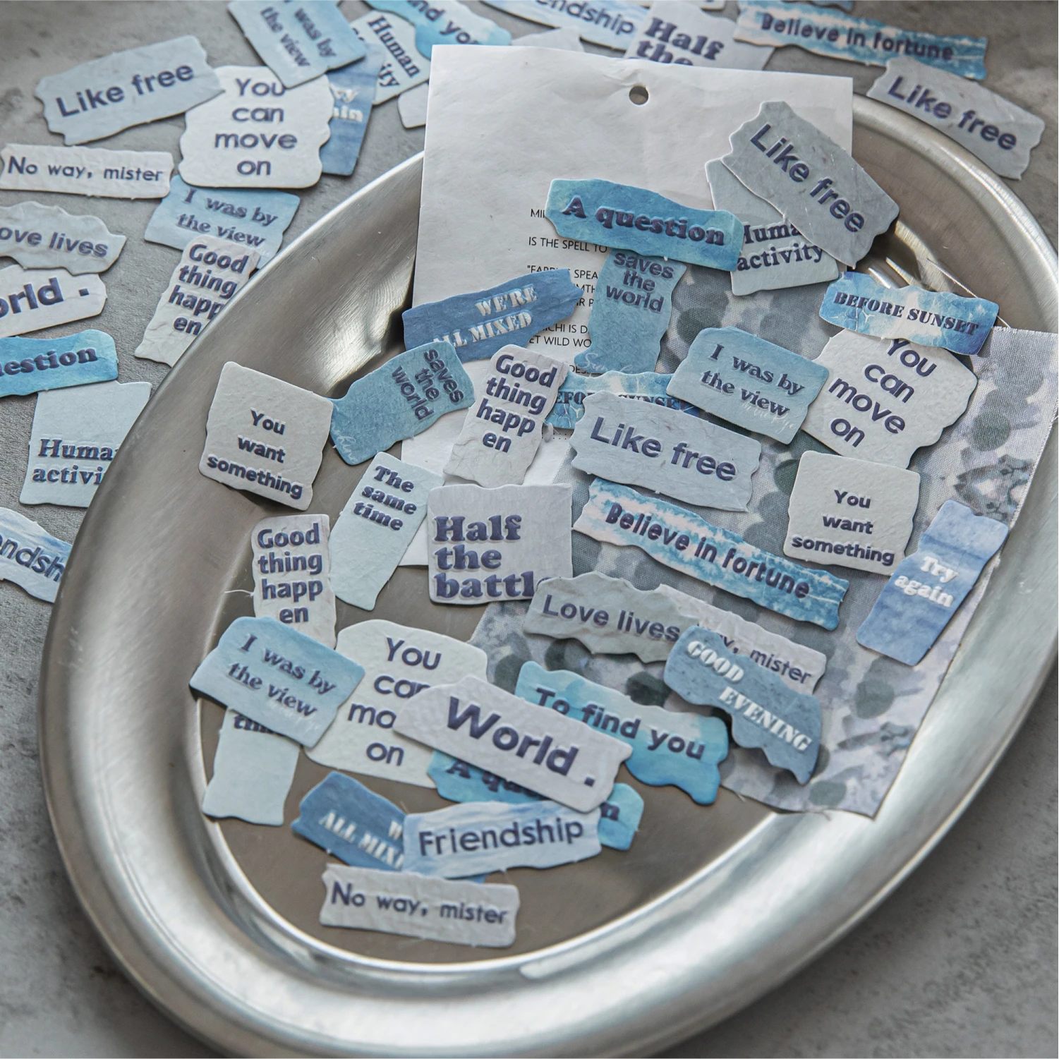 JIANQI 40 ورقة ملصقات إنجليزية مجزأة ملصق غير المرغوب فيه مجلة الكولاج الديكور سجل القصاصات مذكرات ملصق لطيف #4