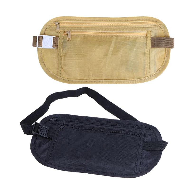 1PC Universal Sports Waist Bag Money Belt For Travel Women And Men Slim Hidden Travel Wallet Mobile Phone Anti-theft Bag