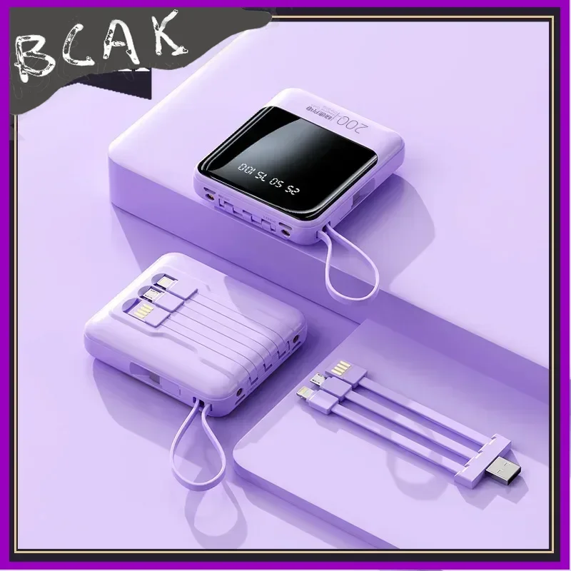 Super Fast Charging with Its Own Cable, New Style Power Bank 10000 MAh Large Capacity Two-way Fast Charging PD20W Mobile New Sty