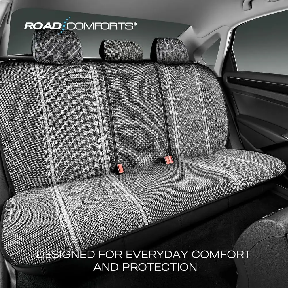 أغطية مقاعد بطانية باجا، أغطية مقاعد دلو ماسية رمادية، ظهر منخفض، مجموعة كاملة - قماش جاكار، وسادة هوائية متوافقة، مناسبة عالمية #4