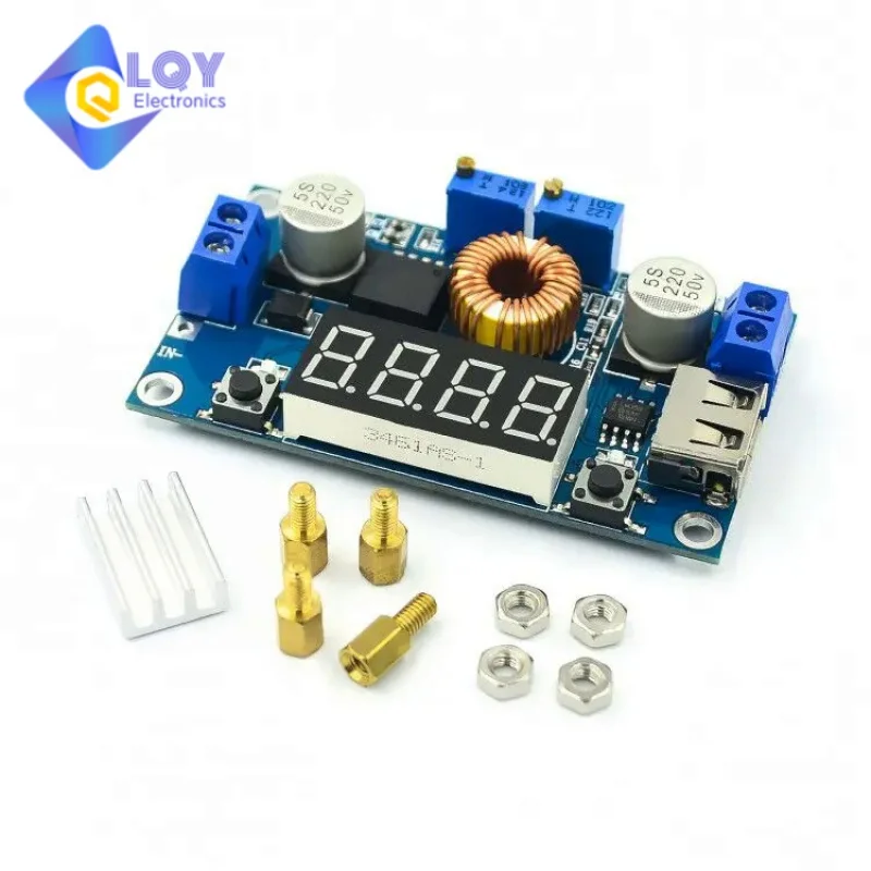 DC-DC 5A Digital LED Drive Lithum Battery Charger Module CC/CV USB Step Down Buck Converter With Voltmeter Ammeter