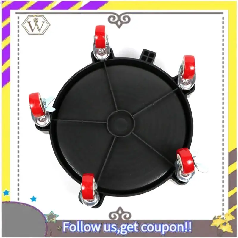 

ABXV-11.5 Inch Bucket Dolly Easy Push Removable Rolling Bucket Dolly 5 Roll Swivel Casters To Move 360 Degree Turning Black