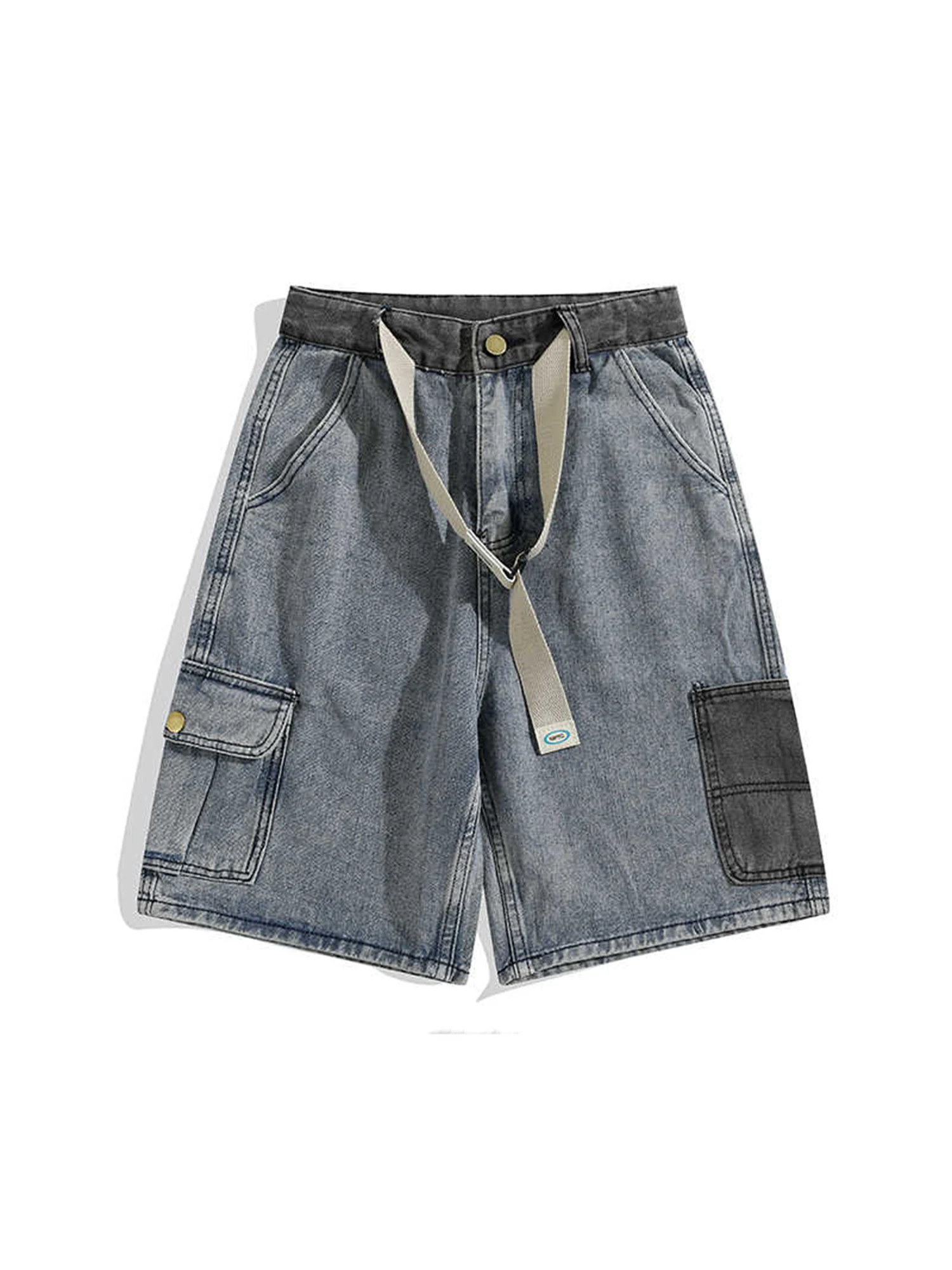 

Women's Baggy Knee Length Cargo Jeans Harajuku Vintage Y2k Denim Trousers Japanese 2000s Style Oversize Short Jean Pants Clothes