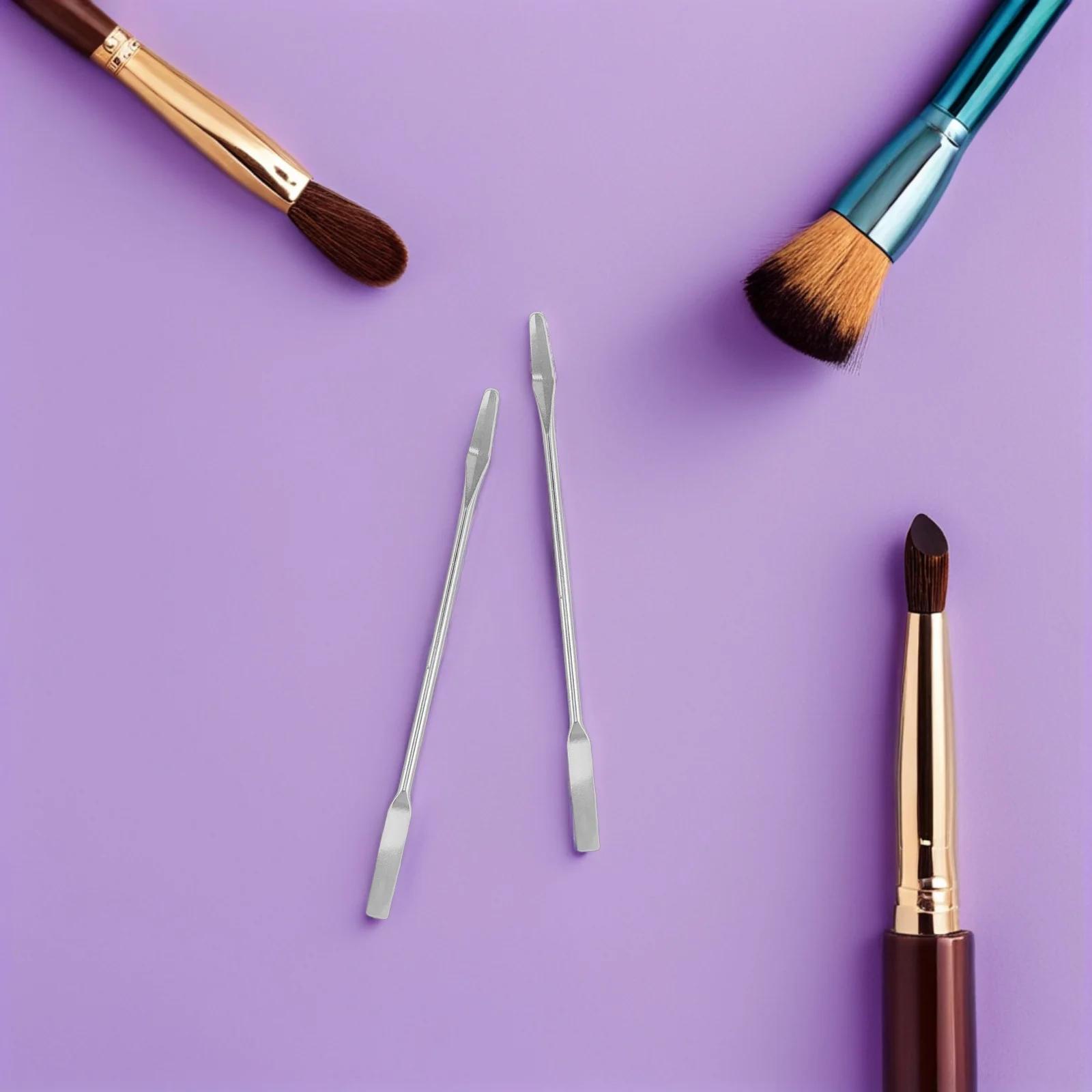 20 Uds maquillaje Color Stick crema Facial máscara espátulas aplicador herramienta de mezcla de acero inoxidable viaje