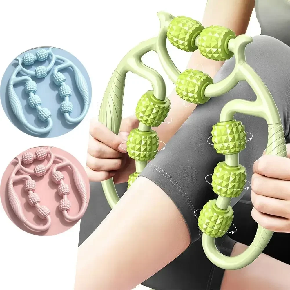 1PC Round Massager Roller for Waist Abdominal Muscles Ring Leg Clip Stovepipe To Clear The Meridian Portable Cellulite Massage