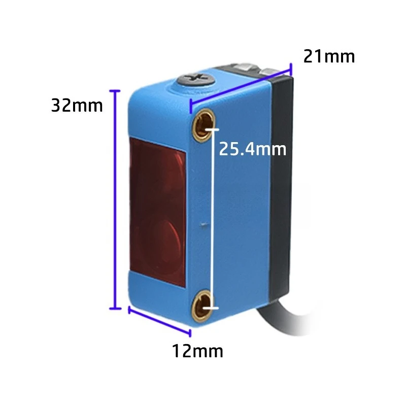 Square background suppression photoelectric switch laser sensor, diffuse reflection distance is not affected by color