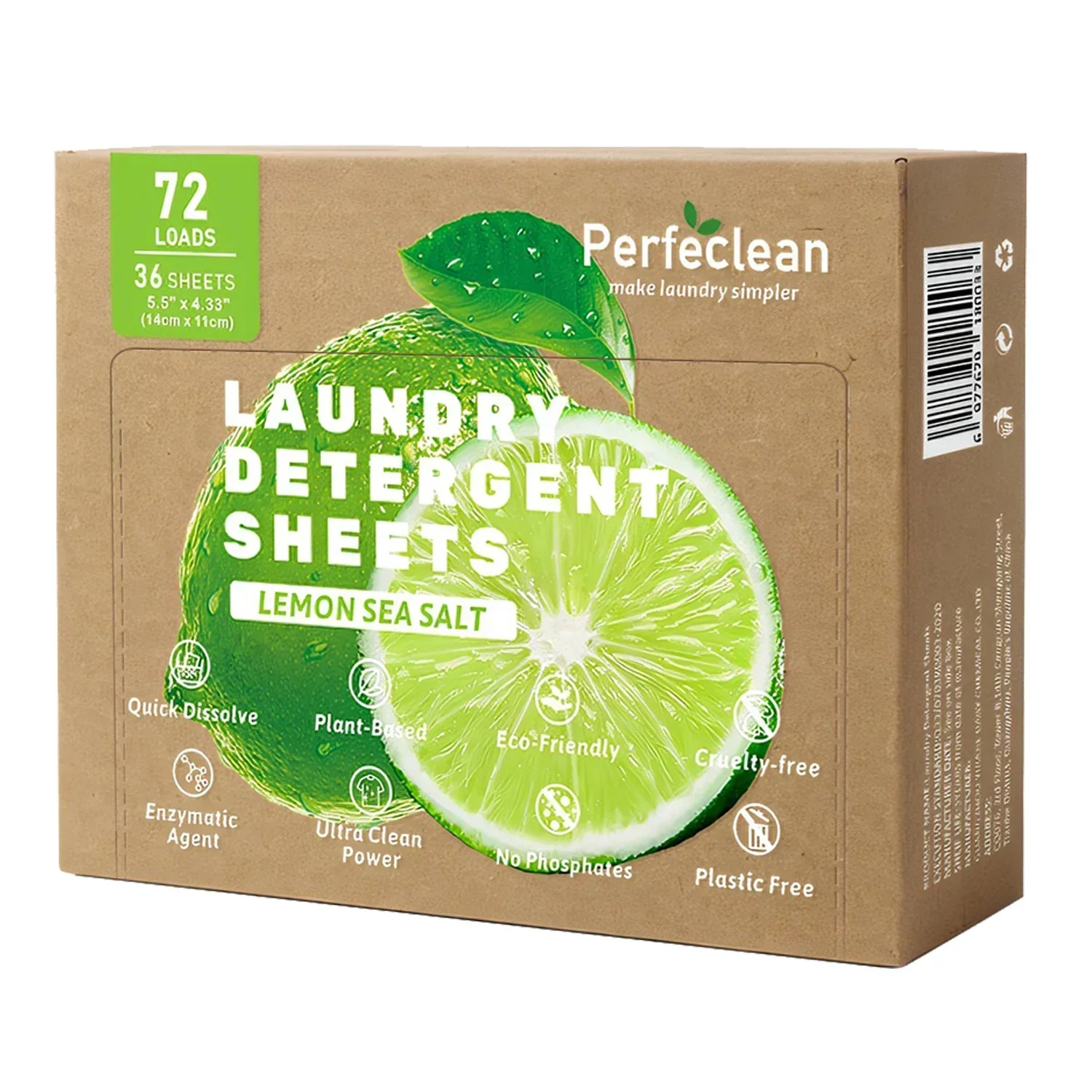 

Perfeclean 72 Loads Eco-friendly Biodegradable Easy Carry Laundry Detergent Sheet Laundry Strips