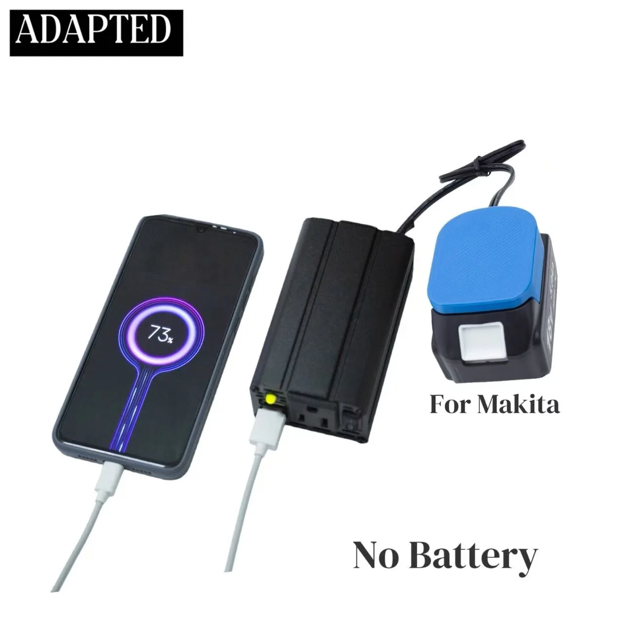 

200w for Makita Power Inverter 18V Battery Power Supply Inverter 110/120V W/usb Converters (Battery Not Included)