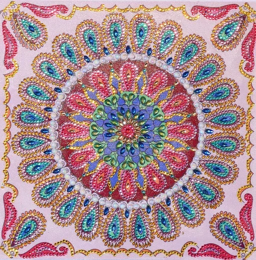 5D DIY Special Shaped Diamond Painting Colorful Mandala Embroidery Craft Kit Home Wall Decoration Cross Stitching Kit Decoration