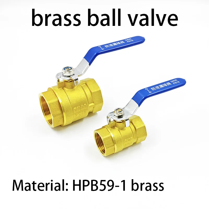 DN15-50 Brass Ball Valve PN16 Anti-leak Full Port Female Thread Water Gas Oil Control Valve 1/2