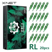 XNET TREX 20 piezas cartucho de tatuaje agujas de seguridad estériles para tatuaje rotatorio suministros de revestimiento redondo 1rl 3rl 5rl 7rl 9rl 11rl 14rl