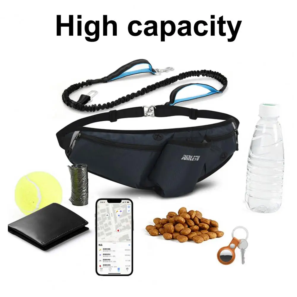 

Durable Dog Walking Belt Bag Reflective Tear Resistant Sports Fanny Pack Independent Kettle Pocket Waist Bag Dogs Leash