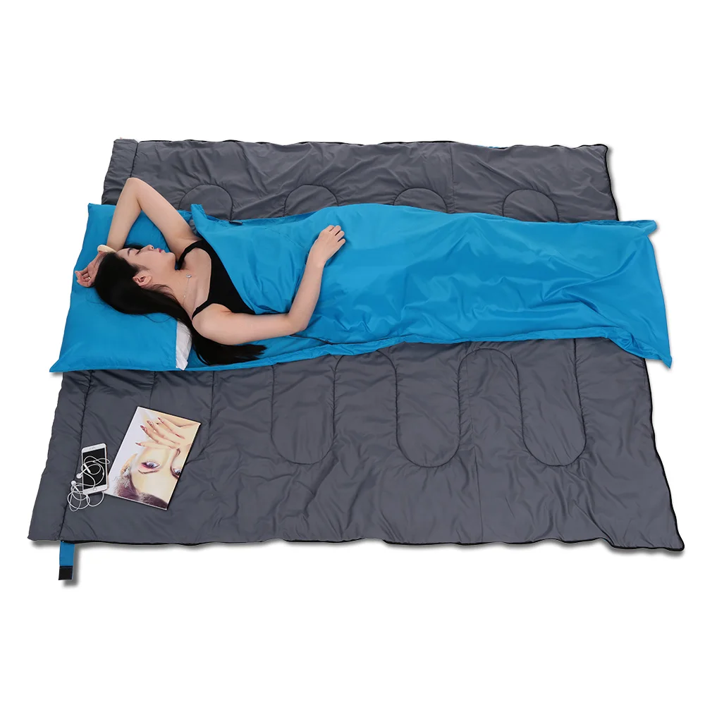 TOMSHOO 70*210CM Outdoor Travel Camping Hiking Polyester Pongee Healthy Sleeping Bag Liner with Pillowcase Portable Lightweight - view 4