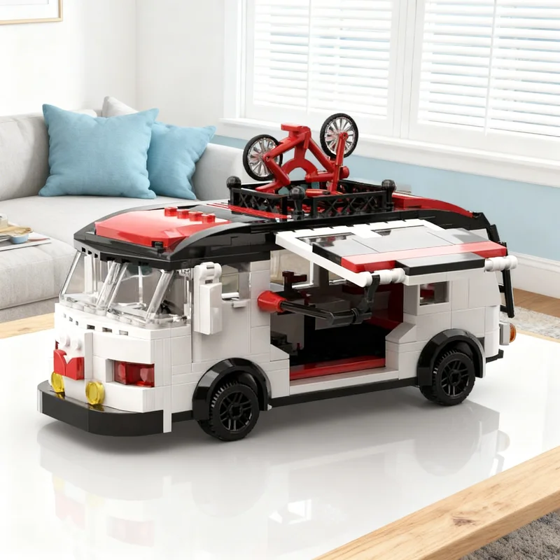 

255pcs MOC Camper City Model Building Blocks DIY Gift Creative Collectible Display Decor Premium Adult Kids Desk Home Toy Idea