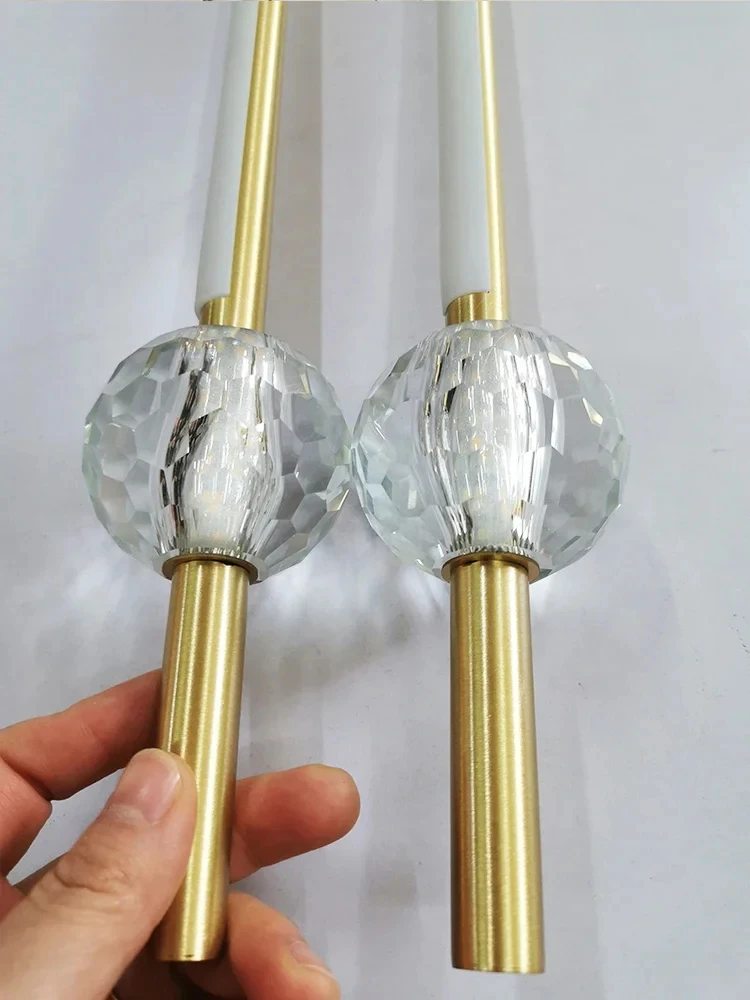 

Modern Minimalist Bedside Chandelier Copper Table Lamp Designer Creative Cafe Restaurant Bar Crystal Pendant Light for Bedroom