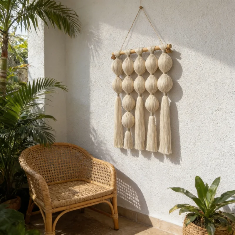 

Настенное искусство макраме в скандинавском стиле, тканый гобелен ручной работы из волокна, декор для стен спальни и гостиной