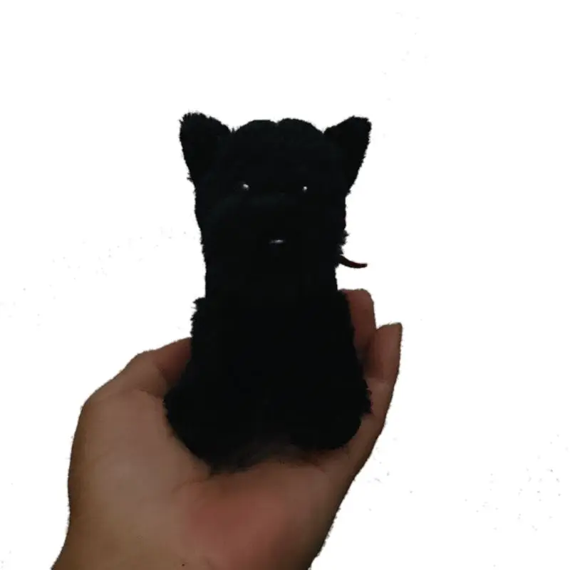 Breloczek Miniatura Sznaucer Szczeniak Szkocki Terrier Zawieszka do Torby Pluszowy Siedzący Wysokość 11cm Prezent Urodzinowy dla Dzieci Dziewczynki
