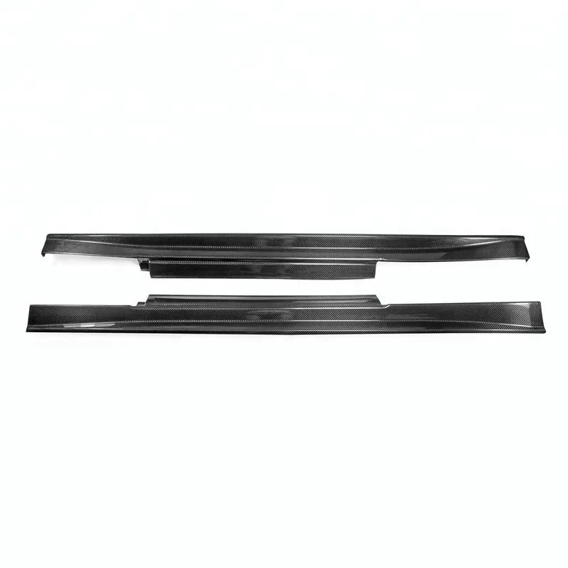 For Nissan GTR35 GTR Carbon Fiber Zele Style Side Skirt Glossy Fibre R35 Body Kit