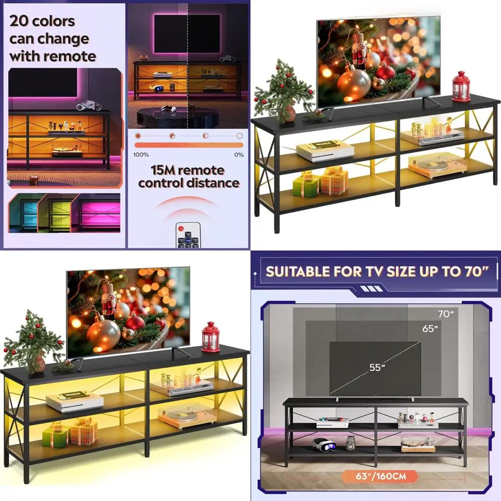 Black 63 Tv Stand W…