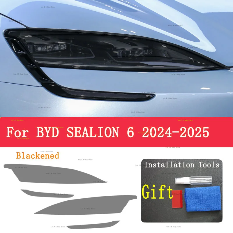 

Для BYD SEALION 6 2024-2025 экватор спортивный автомобиль внешняя фара против царапин передняя лампа прозрачная защитная пленка из ТПУ наклейка