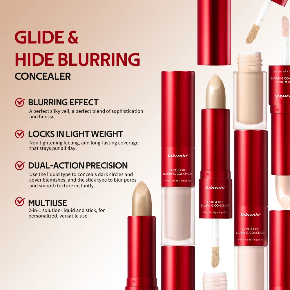 Lakerain Double-headed Blurring Cream Modifies Skin Tone Two-in-one Concealer Stick Blurring Cream Stick
