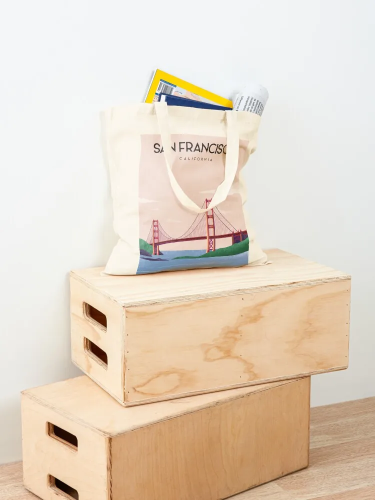 San Francisco california travel poster Tote Bag Eco bag large tote bag reusable grocery bags shopper woman