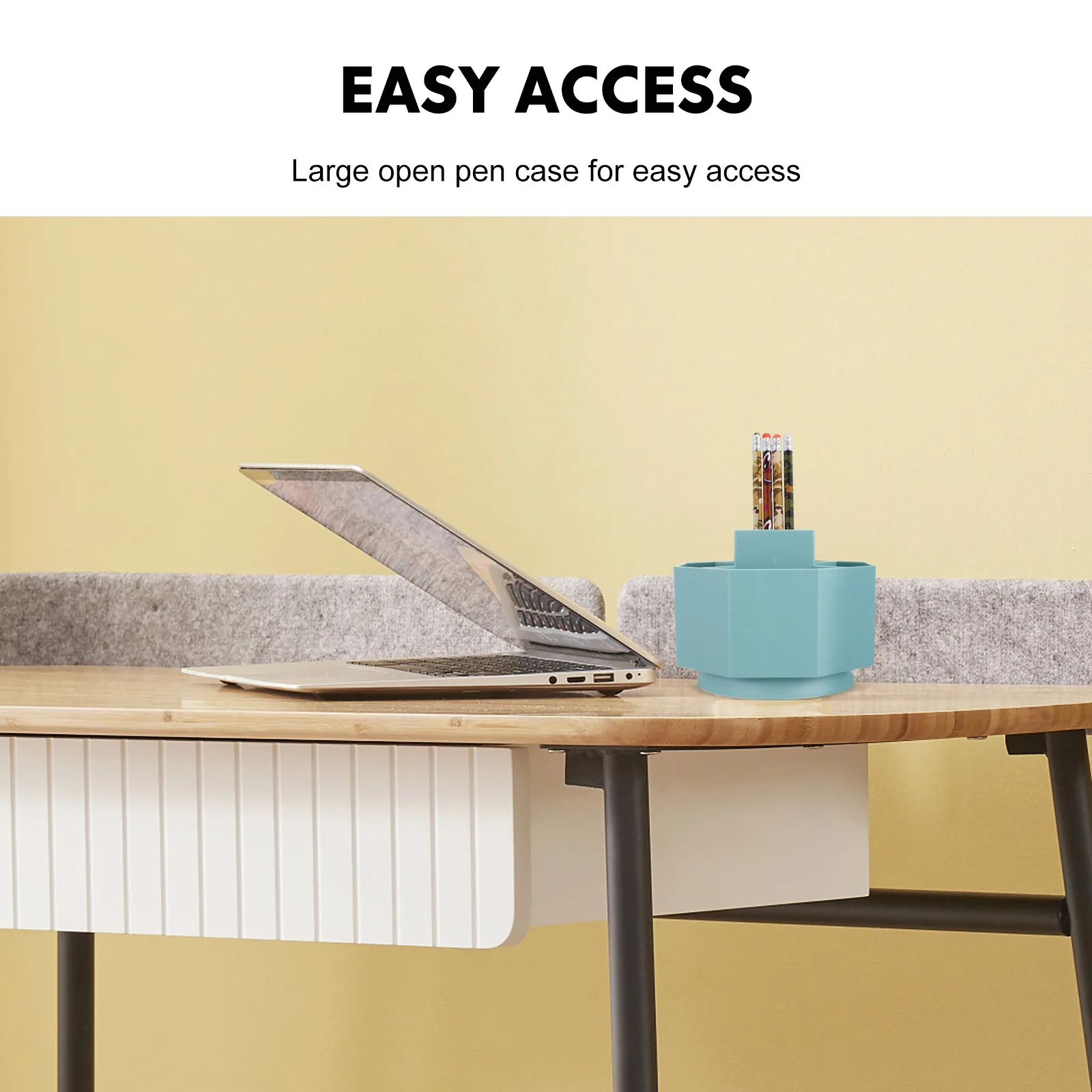 

Rotating Pen Holder and Pencil Organizer Office Supplies Desk Desktop Plastic Caddy Student Storage